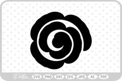 Rolled Paper Flower Template SVG PNG DXF Product Image 1