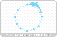 Dolphin Frame SVG PNG DXF Product Image 1