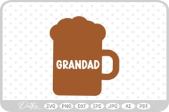 Grandad Beer Glass SVG PNG DXF Product Image 1
