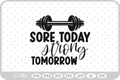 Fitness Quote Workout Gym SVG PNG DXF Product Image 1