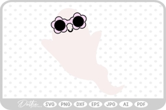 Ghost with Sunglasses Halloween SVG PNG DXF Product Image 1