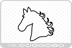 Horse Silhouette SVG PNG DXF Product Image 1