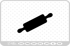 Rolling Pin Baking Cooking Utensil SVG PNG DXF Product Image 1