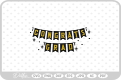 Congrats Grad Banner Graduation SVG PNG DXF Product Image 1