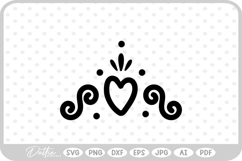 Heart Swirl Shape Decorative SVG PNG DXF Product Image 1