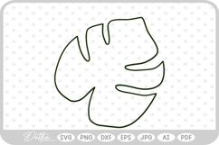 Tropical Plant Leaf Leaves Monstera SVG PNG DXF Product Image 1