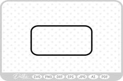 Curved Rectangle Shape Outline Box SVG PNG DXF Product Image 1