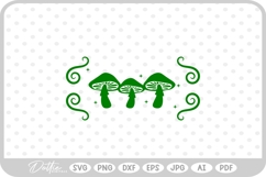 Mushroom Toadstool Swirl Shape Swirl SVG PNG DXF Product Image 1