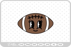 Smiling Football Big Game Sunday Half Time Show SVG PNG DXF Product Image 1