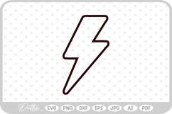 Lightning Bolt Symbol Shape SVG PNG DXF Product Image 1
