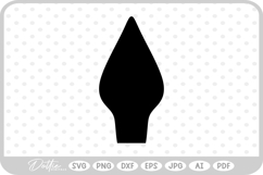 Spear Shaped Petal SVG PNG DXF Product Image 1