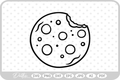Cookie Chocolate Chip Food Baking Biscuit Santa SVG PNG DXF Product Image 1