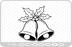 Bells Christmas Wedding Bell Sleigh SVG PNG DXF Product Image 1