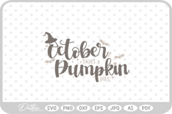 October Skies Pumpkin Pies Fall Autumn Month Halloween SVG Product Image 1