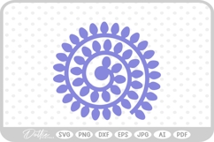 Rolled Paper Flower Template SVG PNG DXF Product Image 1