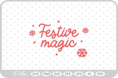 Christmas Quote Script Festive Winter SVG PNG DXF Product Image 1