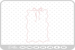 Frilly Ribbon Bow Border Wavy SVG PNG DXF Product Image 1