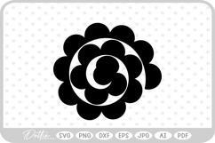 Rolled Paper Flower Template SVG PNG DXF Product Image 1