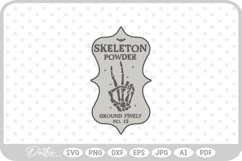 Skeleton Powder Potion Bottle Label Halloween Witch SVG Product Image 1