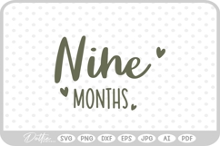 Nine Months Baby Milestone SVG PNG DXF Product Image 1