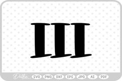 Roman Numeral SVG PNG DXF Product Image 1
