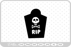 Gravestone Cemetery RIP Halloween Spooky Season SVG PNG DXF Product Image 1