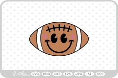 Smiling Football Big Game Sunday Half Time Show SVG PNG DXF Product Image 1