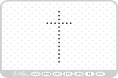 Dotted Cross SVG PNG DXF Product Image 1