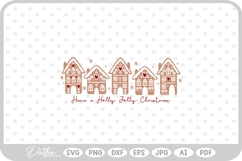 Gingerbread House Christmas Winter Festive SVG PNG DXF Product Image 1