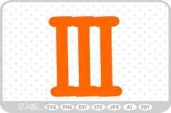 Roman Numeral SVG PNG DXF Product Image 1