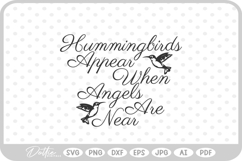 In Loving Memory Hummingbird SVG PNG DXF Product Image 1