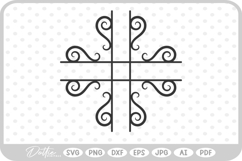 Decorative Swirl Shape Border Flourish SVG PNG DXF Product Image 1