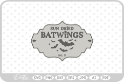 Batwings Potion Bottle Label Halloween Witch SVG Product Image 1