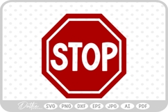 Stop Sign SVG PNG DXF Product Image 1
