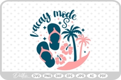 Sunset Palm Tree Tropical Plant SVG PNG DXF Product Image 1