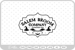 Salem Broom Company Witch Halloween Hat Broom SVG PNG DXF Product Image 1