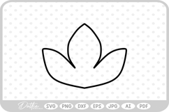 Lotus Floral Flower Nature Plant SVG PNG DXF Product Image 1