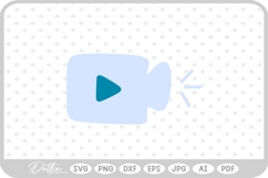 Doodle Sketch Video Camera Hand Drawn SVG PNG DXF Product Image 1