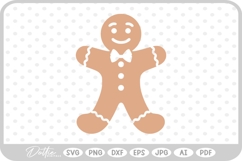 Gingerbread Christmas Man Woman Cookie SVG PNG DXF Product Image 1