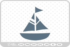 Sailing Boat SVG PNG DXF Product Image 1