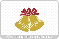 Bells Christmas Wedding Bell Sleigh SVG PNG DXF Product Image 1