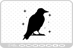 Crow Bird Halloween Spooky Season Autumn SVG PNG DXF Product Image 1