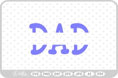 Dad Split Monogram Father SVG PNG DXF Product Image 1