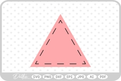Dashed Triangle SVG PNG DXF Product Image 1