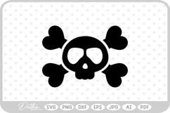 Skull and Cross Bones SVG PNG DXF Product Image 1