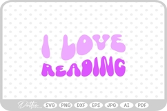 I Love Reading Wavy Text Quote SVG PNG DXF Product Image 1