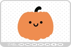 Cute Pumpkin Halloween Autumn SVG PNG DXF Product Image 1
