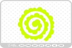Rolled Flower Template SVG PNG DXF Product Image 1