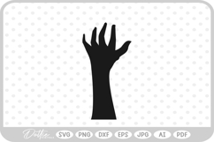 Zombie Hands Gravestone Halloween RIP Tomb SVG PNG DXF Product Image 1