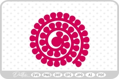 Rolled Paper Flower Template SVG PNG DXF Product Image 1